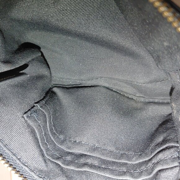 Coach Wallet Raise Logo Black Carriage Gold Hardware Leather Wristlet Clutch - Picture 9 of 11